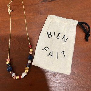 Madewell: Beaded multicolor/gold necklace